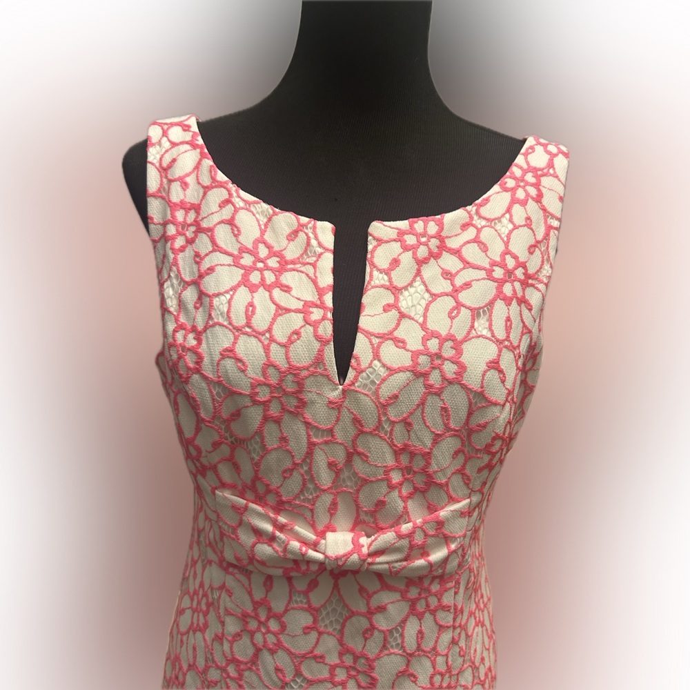 50%off w❤️NWT Lilly Pulitzer Daena Fiesta Pink Nylon Sleeveless Dress 10 $278 - Picture 4 of 16